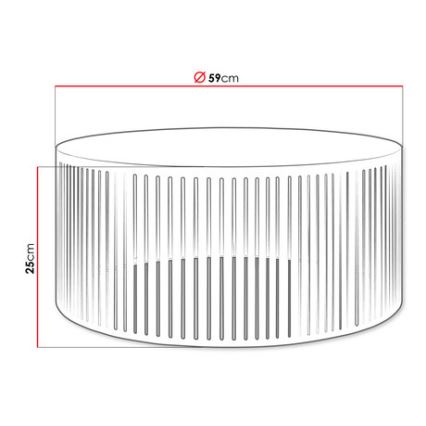 Kavos stalelis VELEDE 25x58,5 cm baltas