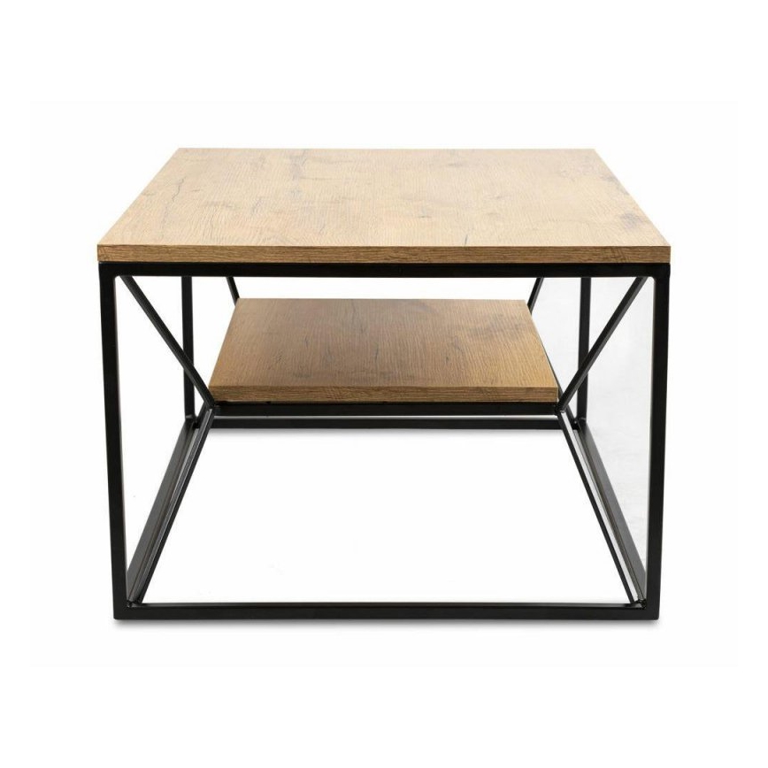 Kavos staliukas BASICLOFT 40x80 cm juodas/rudas