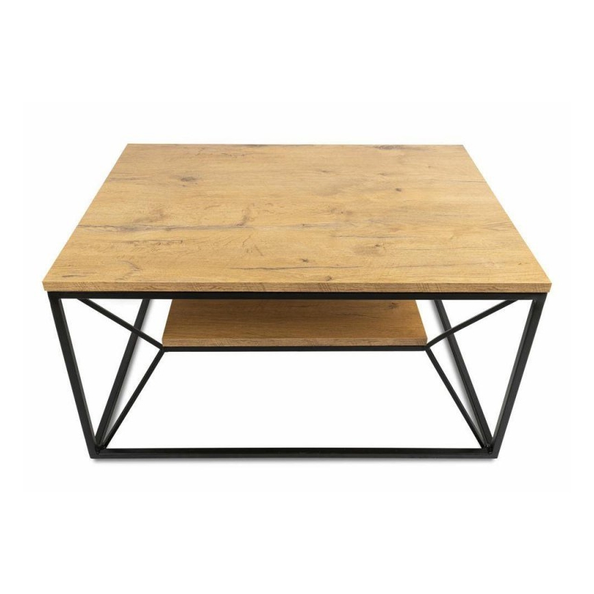 Kavos staliukas BASICLOFT 40x80 cm juodas/rudas