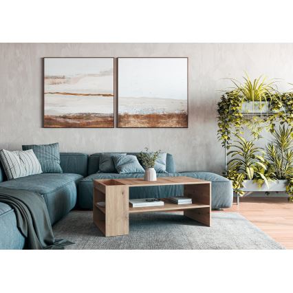 Kavos staliukas BELA 100x42 cm, ąžuolo apdaila Artisan
