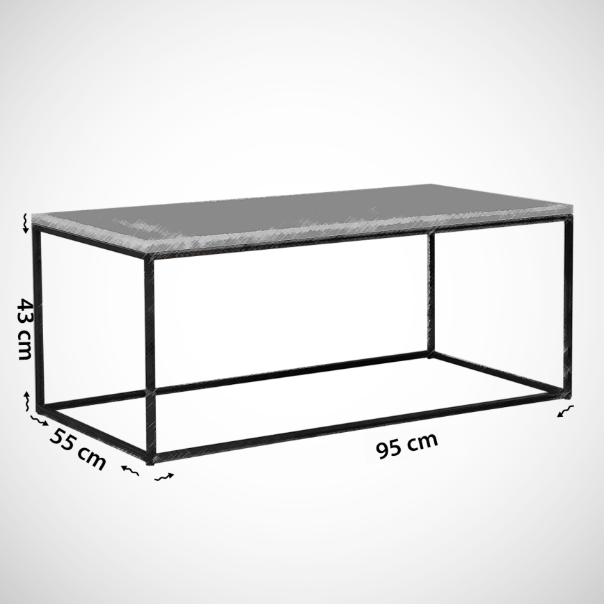 Kavos staliukas COSCO 43x95 cm pilkas