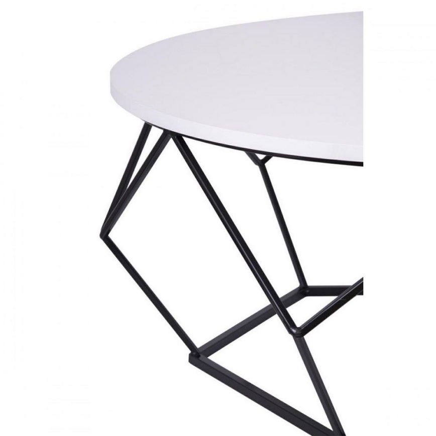 Kavos staliukas DIAMOND 41,5x90 cm juodas/baltas