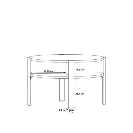 Kavos staliukas INAR rudos spalvos