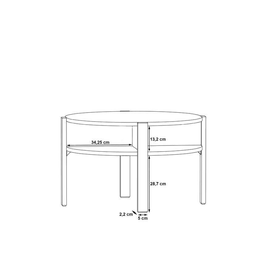 Kavos staliukas INAR rudos spalvos