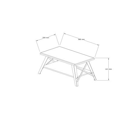 Kavos staliukas KONIK 43x98 cm pušis