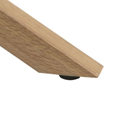 Kavos staliukas LUCA 82 cm skaidrus/ąžuolas