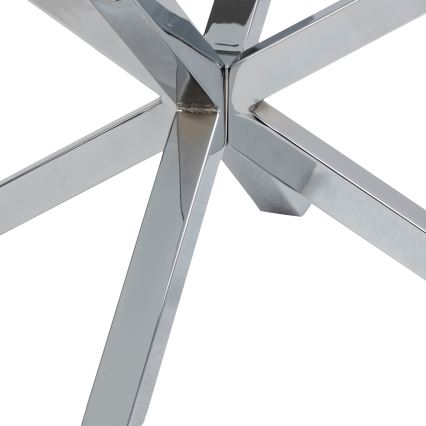 Kavos staliukas LUCA 82 cm skaidrus/sidabrinis