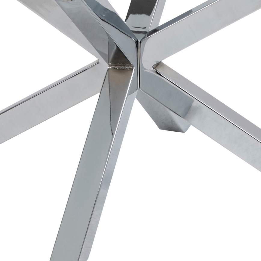 Kavos staliukas LUCA 82 cm skaidrus/sidabrinis