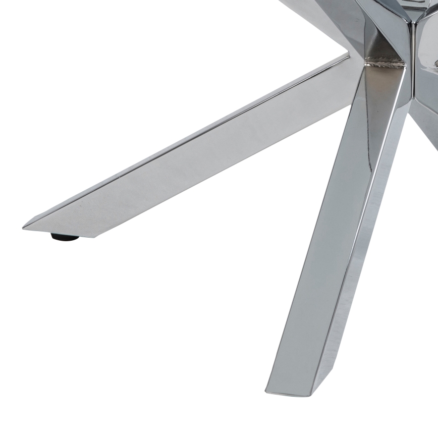 Kavos staliukas LUCA 82 cm skaidrus/sidabrinis