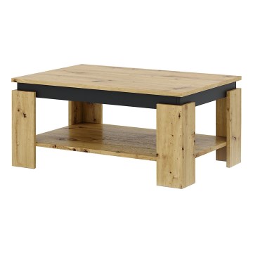 Kavos staliukas LUNO ąžuolas Artisan/juodas