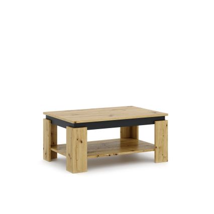 Kavos staliukas LUNO ąžuolas Artisan/juodas