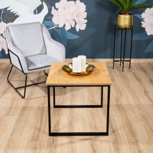 Kavos staliukas NET 55x60 cm juodas/rudas