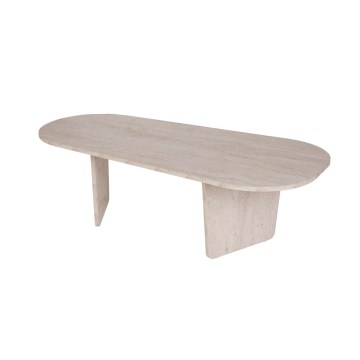 Kavos staliukas ROND 130x65 cm smėlio spalvos