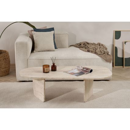 Kavos staliukas ROND 130x65 cm travertinas
