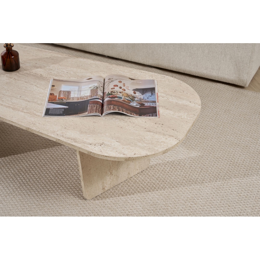 Kavos staliukas ROND 130x65 cm travertinas