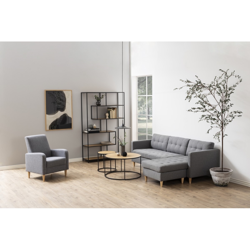 Kavos staliukas SARON ąžuolas/juoda