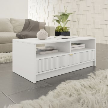Kavos staliukas TIRENO 100x40 cm baltas
