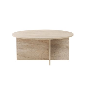 Kavos staliukas VERUM, Ø 90 cm, smėlinės spalvos
