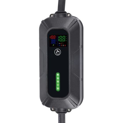Kelioninė elektromobilių įkrovimo stotelė EV/PHEV AC Type 2 16A/380V 11kW IP55 5m + adapteris 230V 3,7kW + dėklas