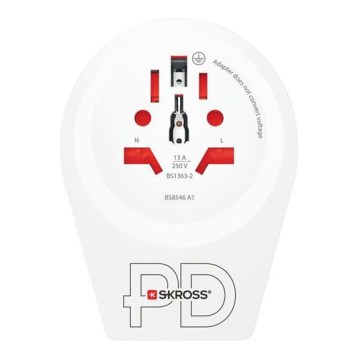 Kelioninis adapteris Europe USB C20PD – skirtas užsieniečiams Čekijoje, USB‑C 20 W, E/F tipo kištukas