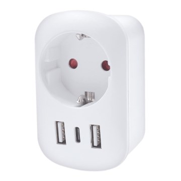 Kelioninis adapteris JAV, 230 V – 2x USB-A + 1x USB-C