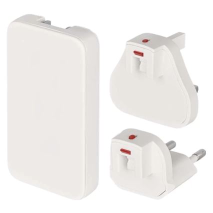 Kelioninis GaN adapteris su keičiamais USB kištukais 100-250V
