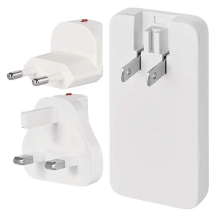 Kelioninis GaN adapteris su keičiamais USB kištukais 100-250V