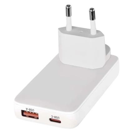 Kelioninis GaN adapteris su keičiamais USB kištukais 100-250V