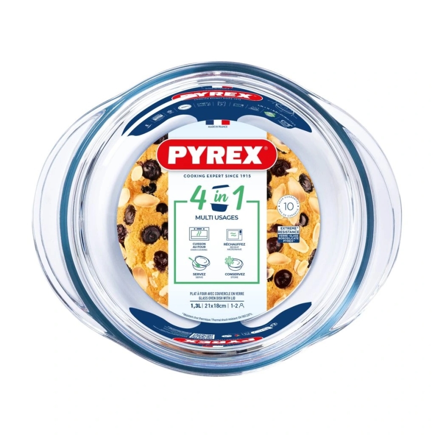 Kepimo indas su dangčiu PYREX 1,3 l