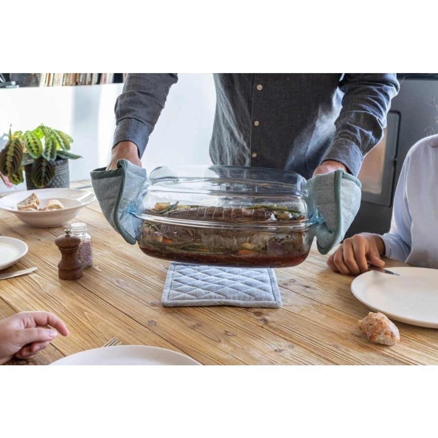 Kepimo indas su dangčiu PYREX 6,7 l