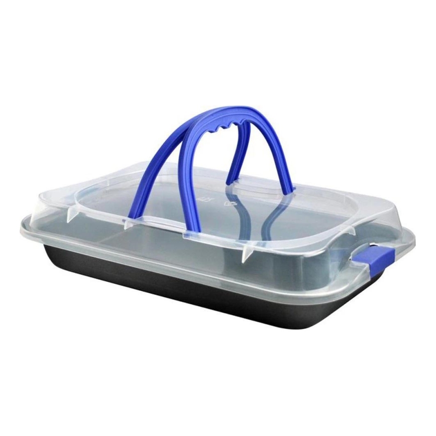 Kepimo indas su dangčiu TORO 42x3,8x29 cm juoda/mėlyna