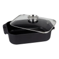 Kepimo indas su dangčiu TORO, 6,5 l, 34,5 x 10 x 24,5 cm, juodas