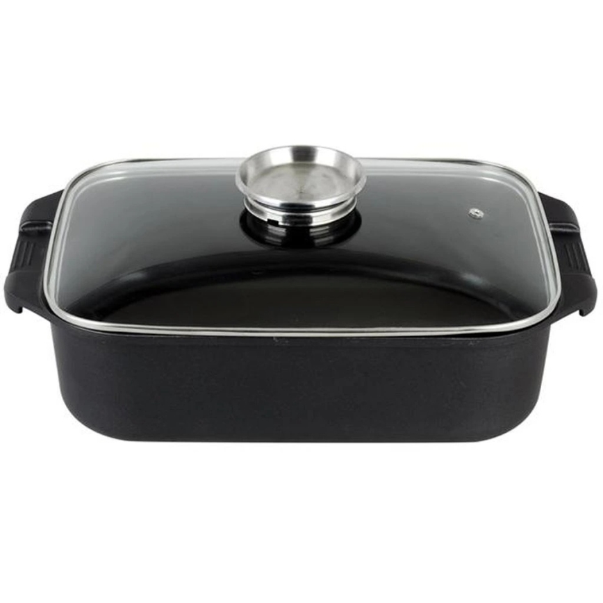 Kepimo indas su dangčiu TORO, 6,5 l, 34,5 x 10 x 24,5 cm, juodas