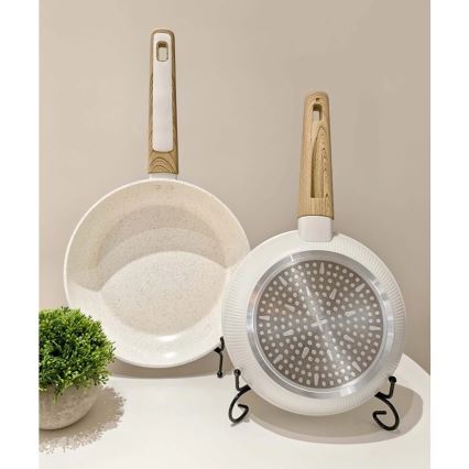 Keptuvė BIANCO 24 cm kreminė/ruda