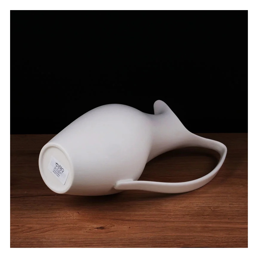 Keraminė balta vaza, 33x17x19 cm