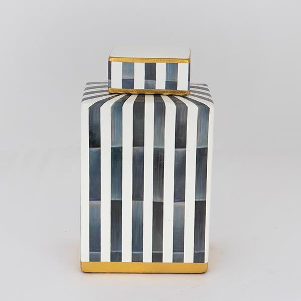 Keraminė vaza 22x18x8 cm mėlyna/balta
