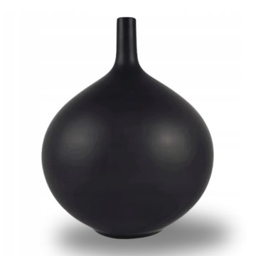 Keraminė vaza, 24 cm, matinė juoda