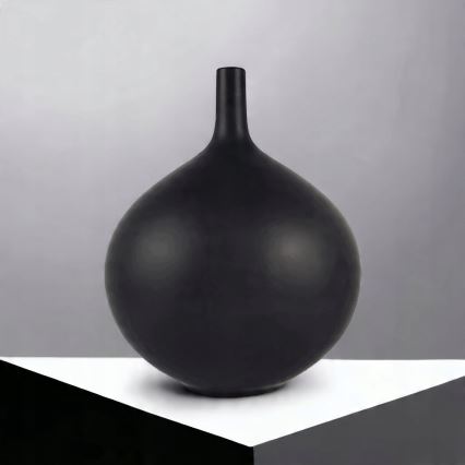 Keraminė vaza, 24 cm, matinė juoda