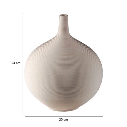 Keraminė vaza, 24 cm, smėlio spalvos