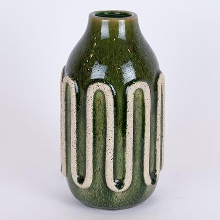Keraminė vaza 24x13 cm žalia