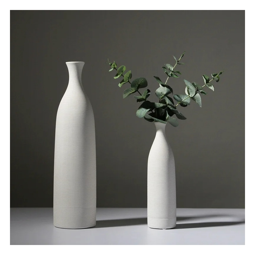 Keraminė vaza, 25 cm, balta