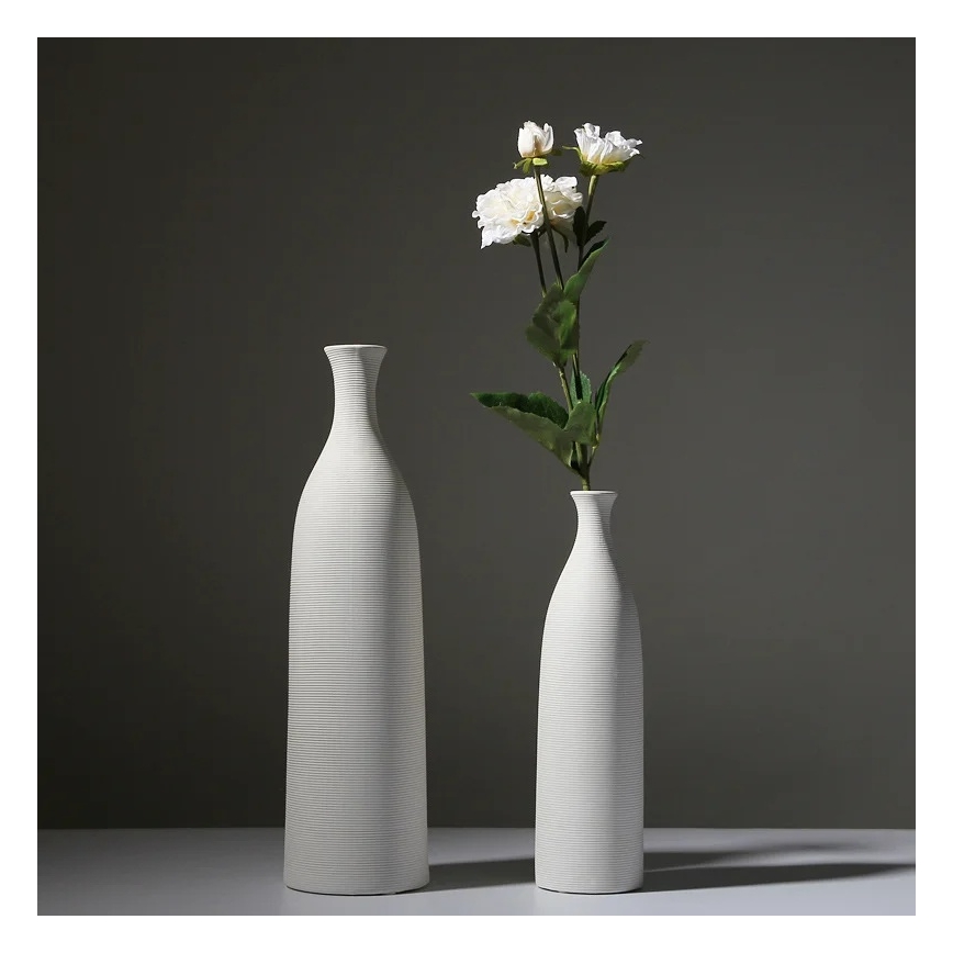 Keraminė vaza, 25 cm, balta