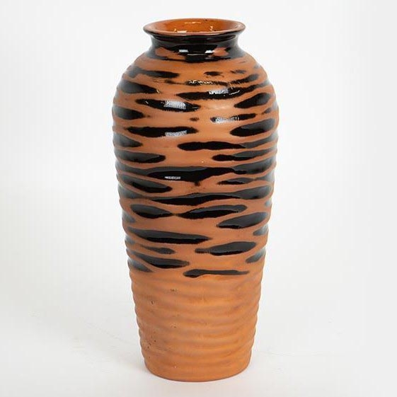 Keraminė vaza 28,8x13,5 cm plyta/juoda