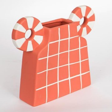 Keraminė vaza 30,6x22,5 cm oranžinė
