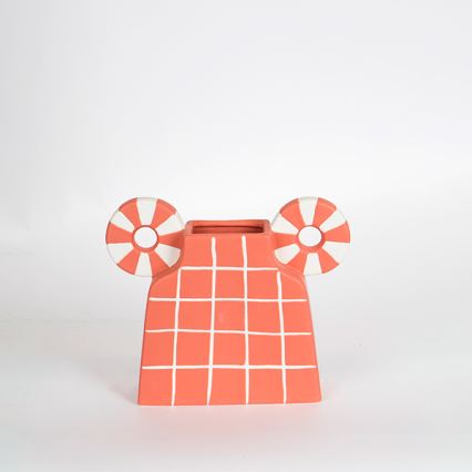 Keraminė vaza 30,6x22,5 cm oranžinė