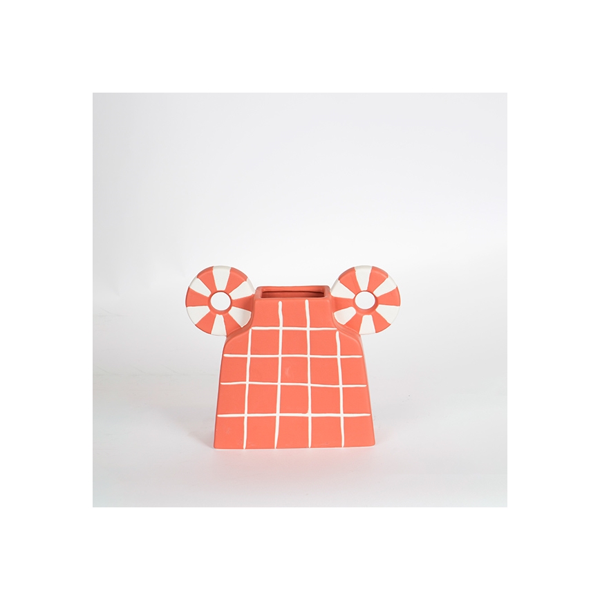 Keraminė vaza 30,6x22,5 cm oranžinė