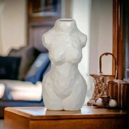 Keraminė vaza, 30 cm, balta