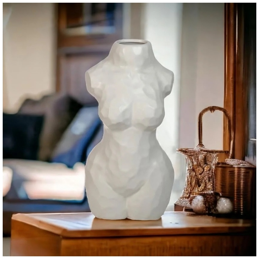 Keraminė vaza, 30 cm, balta