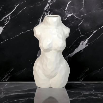 Keraminė vaza, 30 cm, balta