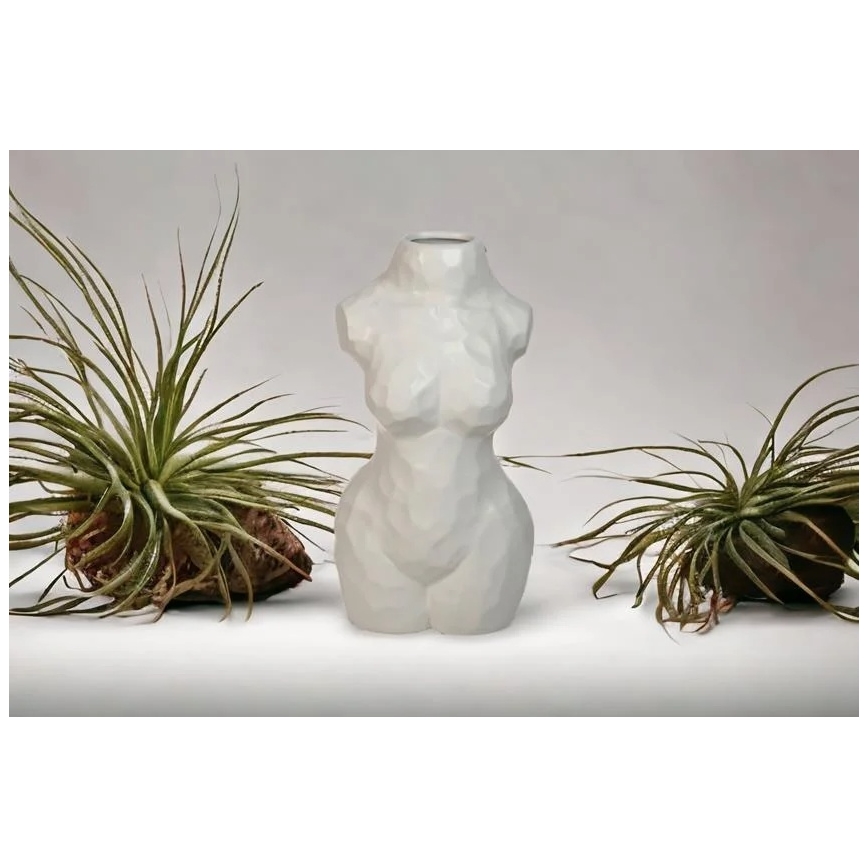 Keraminė vaza, 30 cm, balta